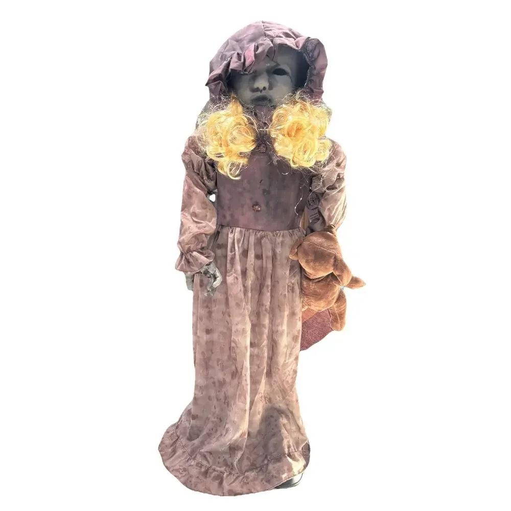 Home Depot Accents Halloween 3 Ft Haunted Animated LED‎ Doll Rotating Head 2024